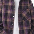 thumbnail image 3 of Cmfcve Men's and Big Men's Plaid Long Sleeve Button up Shirt Loose Fit Casual Fall Turn‑Down Collar Shirts with Chest Pocket, 3 of 5