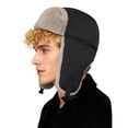 thumbnail image 2 of Breezora Winter Ear Flap Hat For Extreme Weather Windproof Cold Proof Ski Mask With Fleece Lining For Men And Women L Size Black, 2 of 6