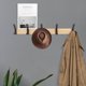 thumbnail image 2 of Wooden Coat Hooks for Wall - Bamboo Wooden Coat Rack Wall Coat Hanger Farmhouse Coat Hanger Wall Mount, 2 of 4