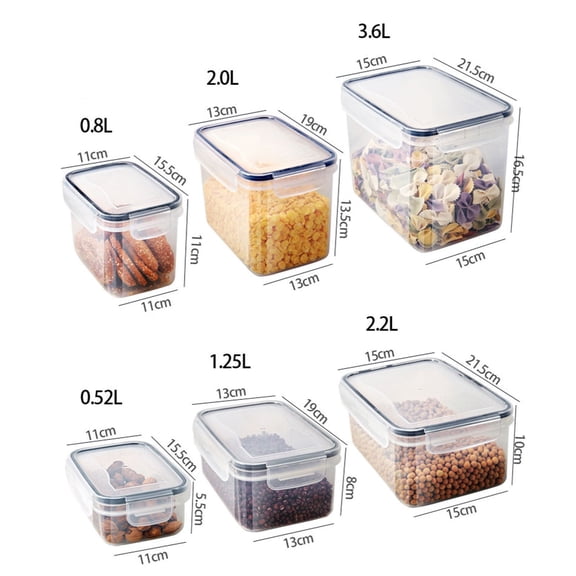 Djunllk Clear Plastic Food Storage Containers BPA Free with Airtight Lids Reusable Meal Prep Containers Freezer Safe for Lunch Meal Prep & Leftovers