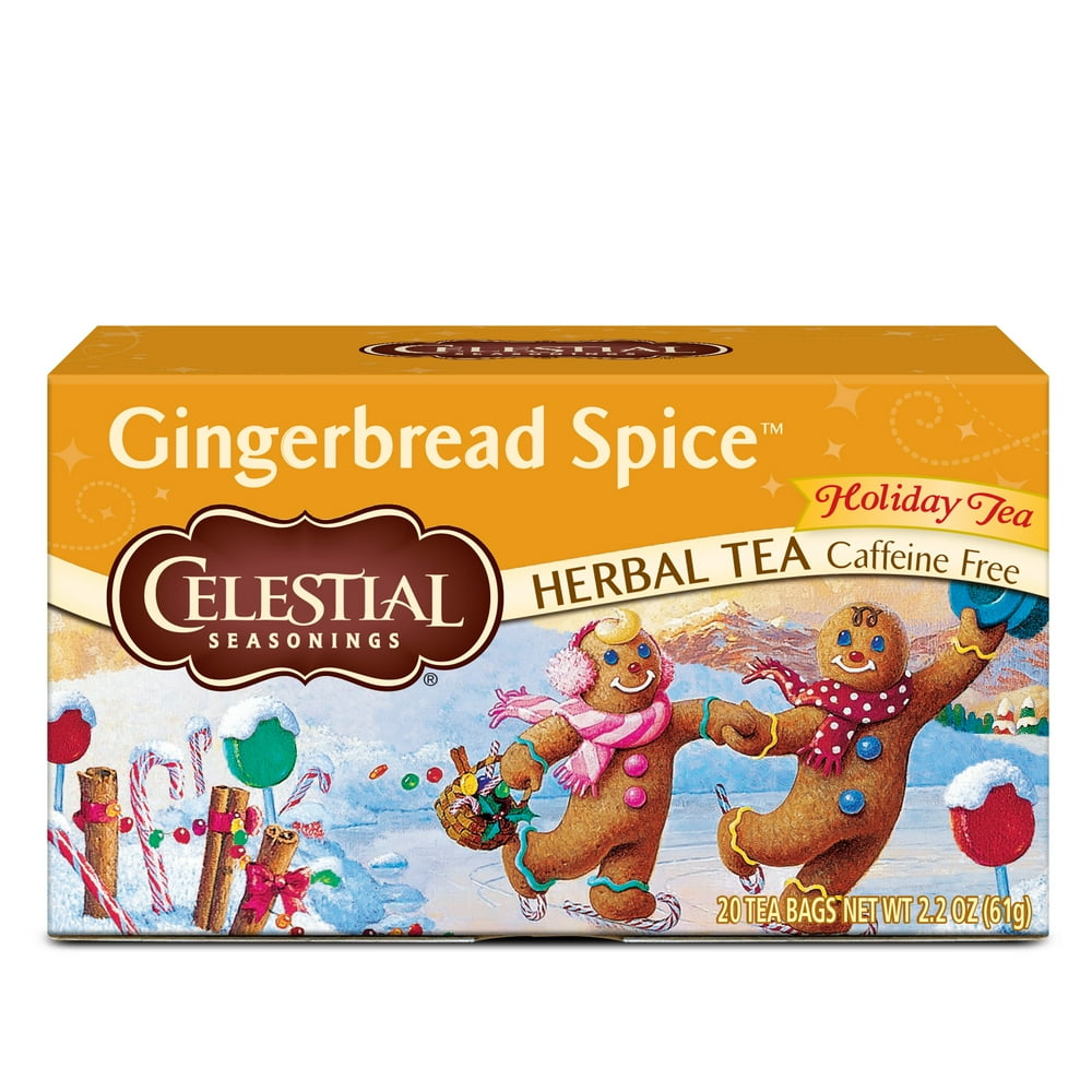Celestial Seasonings Gingerbread Spice Herbal Holiday Tea, 20 Count Box