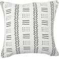 thumbnail image 4 of · REDEARTH · Printed Throw Pillow Cushion Covers-Woven Decorative Farmhouse Cases Set for Couch, Sofa, Bed, Chair, Dining, Patio, Outdoor, car; 100% Cotton (18"x18"; Ivory) Pack of 2, 4 of 6
