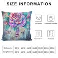 thumbnail image 5 of Orinice Rose Butterflies Graphic Decorative Pillow Cover for Home Couch Living Room Sofa - High-Quality Year-Round Use Cushion Case 1PC 24x24in, 5 of 5