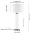 thumbnail image 5 of Evelyn&Zoe 29" Traditional Clear Glass Table Lamp with White Drum Linen Shade, 5 of 11