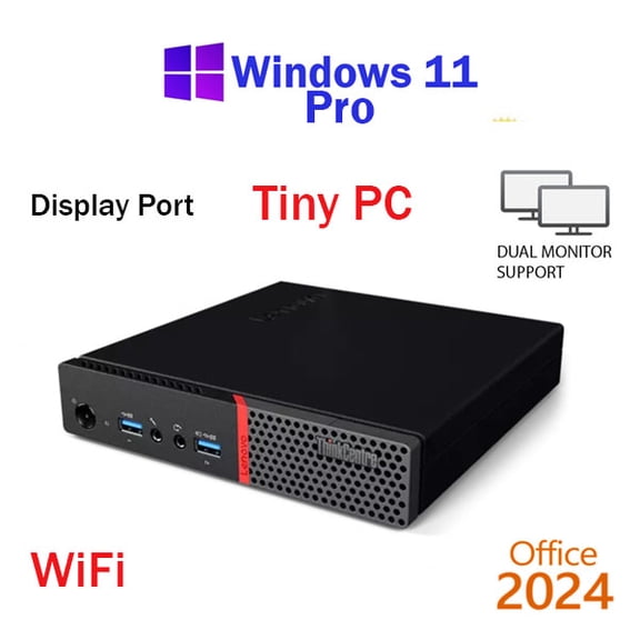 Restored Windows 11 Lenovo Core i5 Tiny Micro PC 16GB RAM 512GB SSD WiFi Desktop Computer PC Office24 16