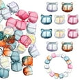 thumbnail image 1 of 50Pcs Rainbow Gradient Cat Beads Craft Enthusiasts Christmas Gifts, 1 of 8