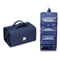 thumbnail image 2 of Bolsa de maquillaje Royalfair, enrollable, de viaje, con 4 bolsas, color azul marino, 2 of 8