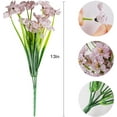 thumbnail image 2 of 20 Bundles Artificial Flowers Outdoor UV Resistant Faux Flowers No Fade Fake Plastic Plants Garden Porch Window Box Decorating (Pure White), 2 of 5