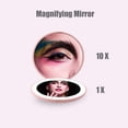 thumbnail image 3 of Wobane LED Compact Travel Mirror - 1x/10x Magnification, Handheld 2-Sided, Perfect for Purses & Handbags, 3 of 6