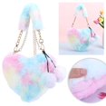 thumbnail image 1 of Nuevo bolso felpa hombro portátil en forma corazón suave degradado tie-Dye otoño e invierno (estilo 1), 1 of 9