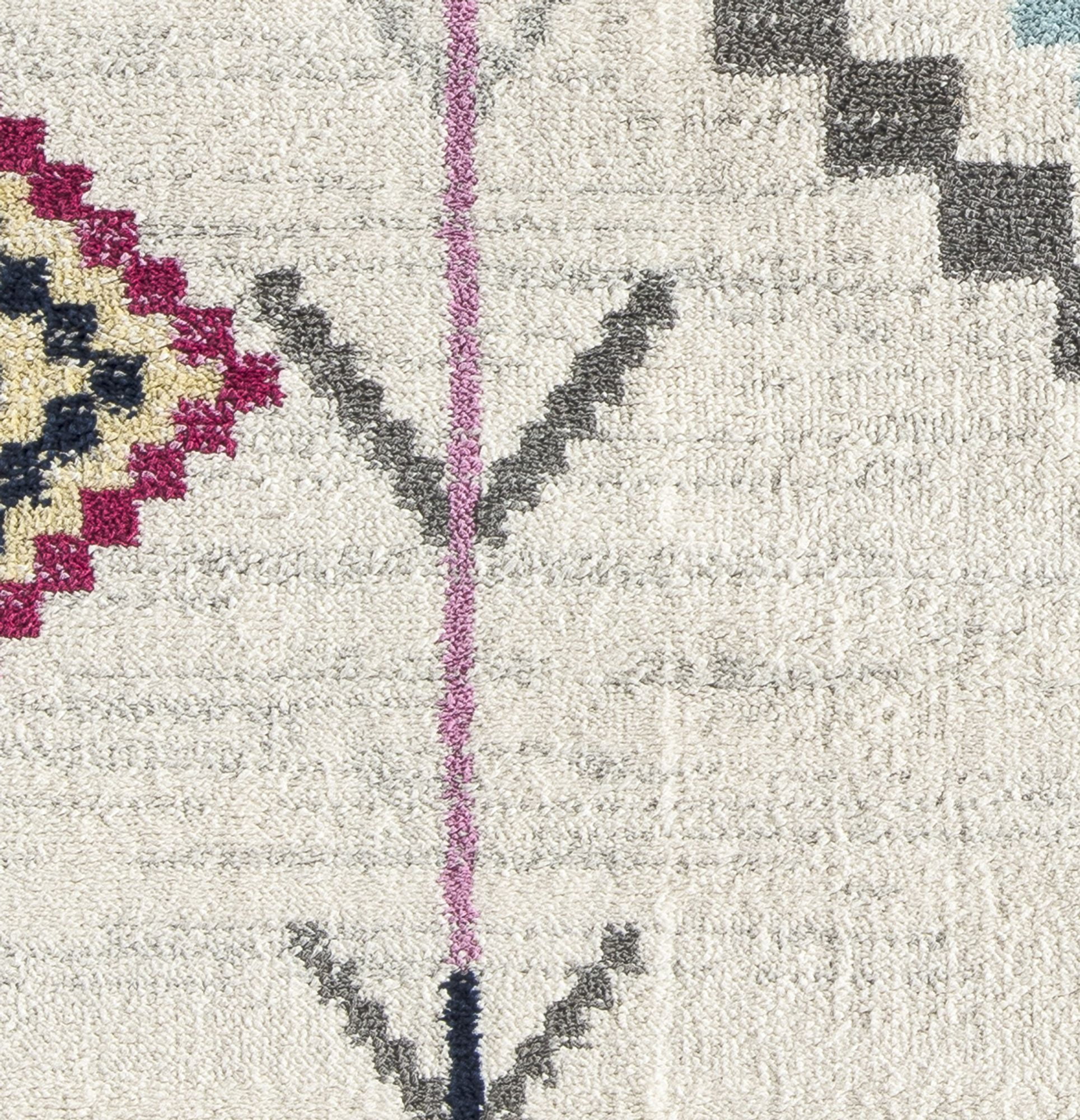 Soleil BR15A Native Ivory Tribal Moroccan ivory Area Rug, 2'x4'