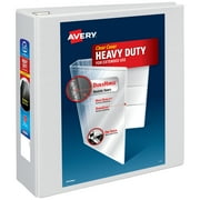 Avery Heavy-Duty Binder, 4" One Touch EZD Rings, White (79104)