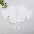 thumbnail image 2 of Chemise à Manches Courtes à Col en V Profond pour Femmes, 2 of 5