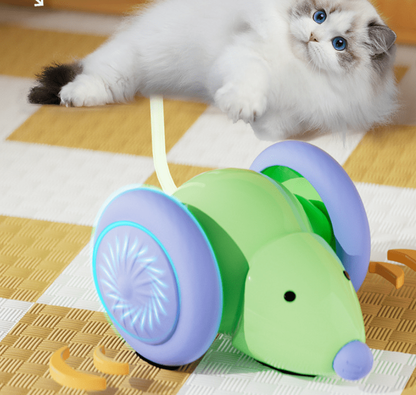 Smart cat toys, pet interactive automatic mouse shaped toys, flip mode, USB charging toys for cats and dogs