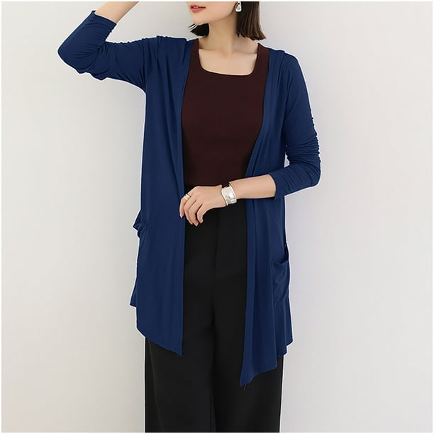 Cárdigan de manga larga para mujer, cárdigan, blusa para mujer