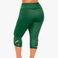 thumbnail image 4 of BLVB Capri Leggings for Women Cutout Stretch Plus Size Capris Tights Cropped Pants Trouser for Casual Yoga Work, 4 of 7