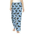 thumbnail image 2 of Picia Dachshund Dog Womens Soft Woven Cotton Elastic Waistband Sleep Pajama Pant Lounge Sleep Pant With Pockets And Drawstring-Large, 2 of 9