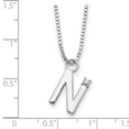 thumbnail image 5 of White Ice Sterling Silver Rhodium-plated 18 inch Diamond Letter N Initial Necklace plus 2 inch Extender, 5 of 5