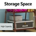 thumbnail image 2 of Clothes Rack on Wheels, Rolling Garment Rack with 2-Tier Storage Shelves for Shoes, Clothes, Portable Garment Laundry Rack for Home Office, Brown, 2 of 5