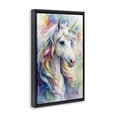 thumbnail image 2 of Stupell Industries Bohemian Pastel Colorful Unicorn Black Floating Frame Canvas Art, 17 x 25, by Creative Studio, 2 of 8