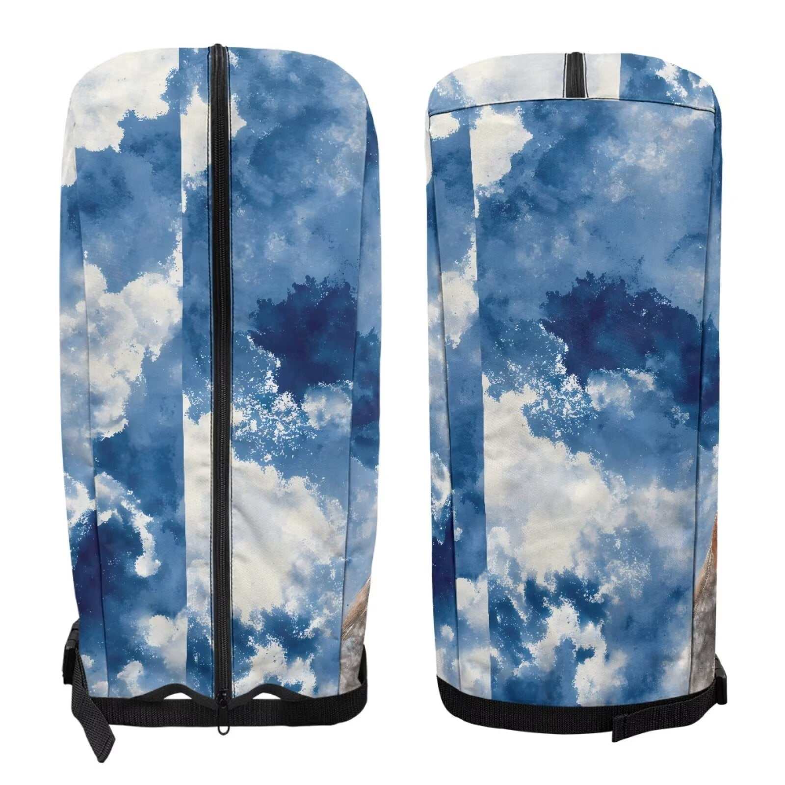 Chririnla Blue Tie-Dye Horse Golf Bag Rain Cover Decorative Protector for Stand Carry Cart Tour Bags with Snap Button Easy Access
