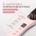 thumbnail image 5 of HOOICB Steam Hair Straightener Brush, 5 Heat Settings, LCD Display, Anti-Scald, 100-240V, Pink, 5 of 8