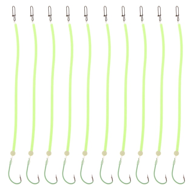 10 Unids Anzuelos de Púas Luminosos Sunnimix Aparejos de Chod Listos para Atar Tamaño 14