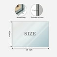 thumbnail image 7 of 36x30 Inch Metal Black Frame Mirror for Bathroom, Brushed Rectangular Corner Vanity, Lightweight Deep Set Design Large Wall Mirrors Decorative, Hangs Horizontal & Vertical, 7 of 7