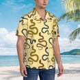 thumbnail image 5 of Xecao Various Snake print Hawaiian shirt - a stylish short-sleeve button-down for men, perfect for casual beach and tropical outings., 5 of 9