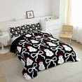 thumbnail image 3 of Manfei Christmas Snowman 3 Pieces Queen Comforter Set,Kawaii Bow Ultra Soft Bedding Sets,Happy New Year Bedding Comforter Set,Ultra Soft Kawaii Home Decor,Reversible, 3 of 8