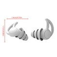 thumbnail image 4 of Bouchons d'Oreilles en Silicone Réduction de Bruit Réutilisables; pour Bureau Maison, Gris, 3 Couches, 4 of 8