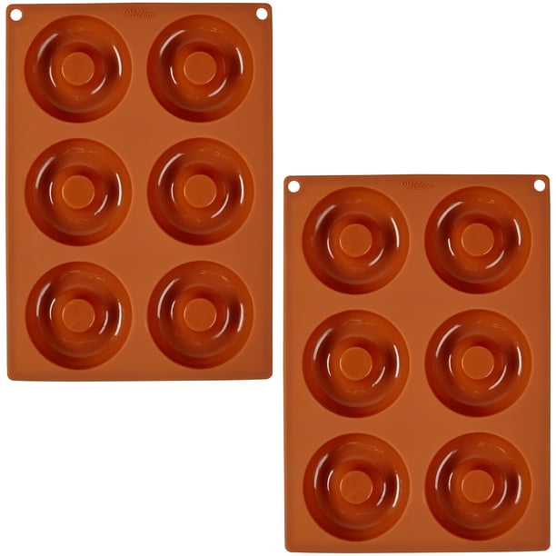 Donut Pans Wilton, silicona antiadherente apta para uso alimentario, juego de 2