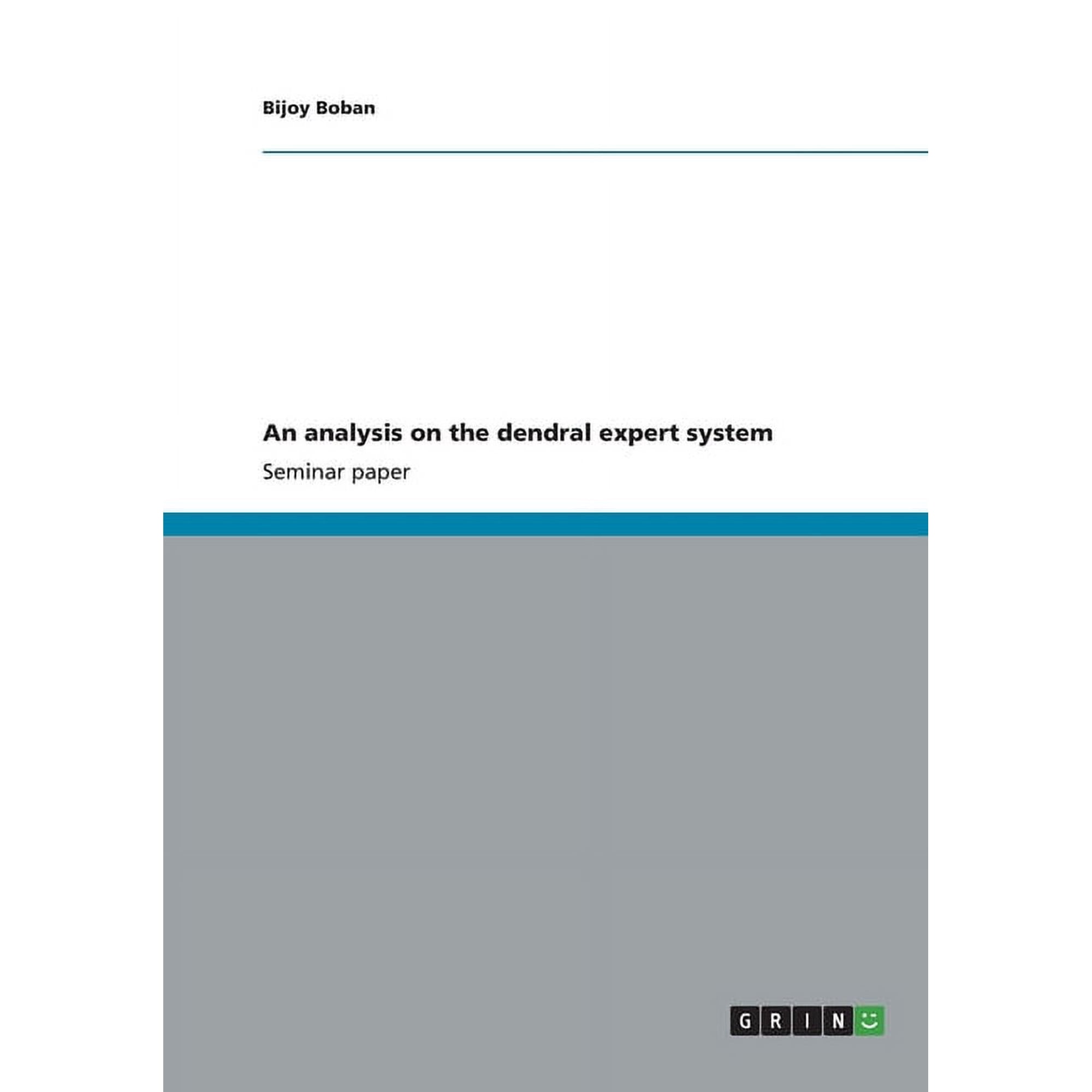 An analysis on the dendral expert system (Other)