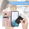 thumbnail image 2 of Allytech for Samsung Galaxy A26 5G Wallet Case, Luxury PU Leather with Embossed Pattern, Magnetic Clasp Kickstand Card Cash Slots Shockproof Slim Flip Case with Hand Strap for Women Men - Rosegold, 2 of 6