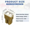 thumbnail image 2 of Uxcell 3pcs Cartridge Fuse, 32VDC 120A Female Terminal Automotive Assortment J Case Fuse for Car, Truck, RV, Boats, Coffee, 2 of 6