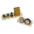 thumbnail image 4 of Mind Reader Floating Shelves, Wall-Mounted Office Organizers, Modern MDF Display Storage with Metal Rail, Metal. MDF, Set of 2, White, 4 of 7