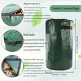 thumbnail image 2 of 1 Bag Outdoor Compost Box, Reusable Garbage Bag, Self-Made Nutrient Soil Compost Bag, Kitchen Waste Collection Bag, Two-Way Zipper With Fertilizer Port, 34 Gallons, 2 of 4