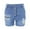 Blue, variant on Buigttklop Jeans Shorts for Women Plus Size Women'S Ripped Denim Jean Shorts High Waisted Stretchy Folded Hem Short Jeans