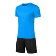 thumbnail image 3 of StSilkitty Mens 2 Piece Tracksuit Sets Solid Color Short Sleeve Crewneck T Shirts and Shorts Outfits Running Athletic Set, 3 of 6