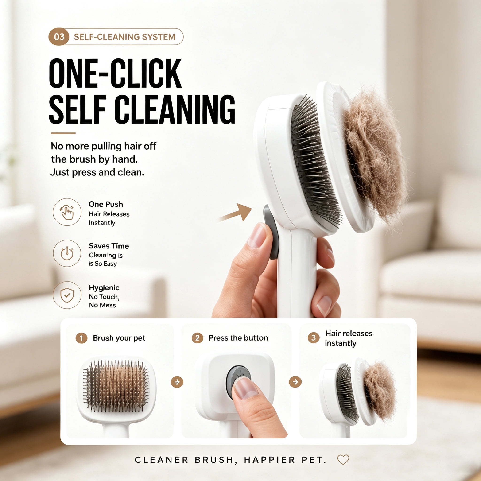 Pet Slicker Brush for Cats & Dogs