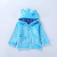 thumbnail image 4 of LFEOOST Baby Girl Clothes Winter Warm Coats for Toddler Boys Fleece Jacket Casual Fuzzy Kids Pea Coat Trench Outwear Light blue 18M, 4 of 9