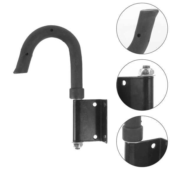 UPOUART Durable Black Metal Ladder Hooks for Roof and Wall Installation Heavy Duty Use