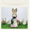 thumbnail image 3 of Cute Garden Ornaments Standing Rabbits Bunny Decorations Party Supplies Easter Decorations Exquisite Hand Gifts Prizes Birthday Gifts Straw Rabbit TYPE C, 3 of 7