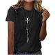 thumbnail image 1 of Blusa suelta de manga corta con cuello redondo y estampado a la moda para mujer Pompotops hfajkhk129569, 1 of 5