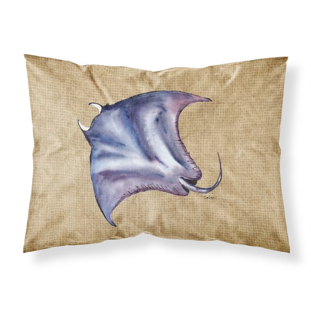 "Caroline's Treasures 8814 ALMOHADA Funda de almohada estándar de tela absorbente de humedad Stingray, grande, multicolor" Caroline's Treasures 8814PILLOWCASE