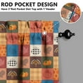 thumbnail image 5 of Rod Pocket Kitchen Curtain Set 3-Piece, 27.5x36 Inch Valance & Tier Drapes, Polyester Pongee Cafe Curtains for Living Room, Bathroom, Farmhouse Rustic Country Window Treatments., 5 of 6