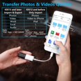 thumbnail image 3 of HLONK (2 Pack)  Lightning to USB Camera Adapter USB 3.0 OTG Cable Adapter MFi Certified Compatible with  USB Female Supports Connect Card Reader U Disk Keyboard Mouse USB Flash Drive - Pl, 3 of 7