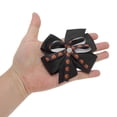 thumbnail image 4 of Unique Bargains 1 Pc Hair Clip Halloween Double Bow Pumpkin Hair Clips for Women Black, 4 of 5