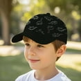 thumbnail image 2 of WUXIAN Baby Girls Sun Hats For Boys Girls Toddler Dinosaur Print Baseball Cap Adjustable Kids Hat For Outdoor Daily Casual Wear Cap,Black,2-5 Years, 2 of 6