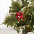 thumbnail image 2 of 2pc Weather Resistant Silk Holly Bushes with Berries - for Winter Decor - Factory Direct Craft, 2 of 5